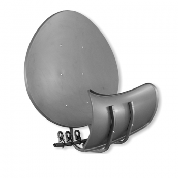 WaveFrontier T90 Toroidal Sat Antenne 5 LNB Halterungen Einzeln Verpackt Grau