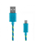 Preview: Cable USB - micro USB 2.0m HQ BOX ! Blue / Blau