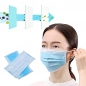 Preview: 50x Mundschutz Maske 3 lagig Atemschutzmaske Mund Atem Schutzmaske Vliesstoff Mikrofiltration Einweg