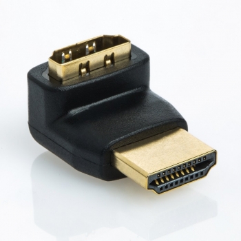 HDMI Winkel Adapter | 270° Winkel (Rechter Winkel) von HDMI A Buchse zu HDMI A Stecker 19pol