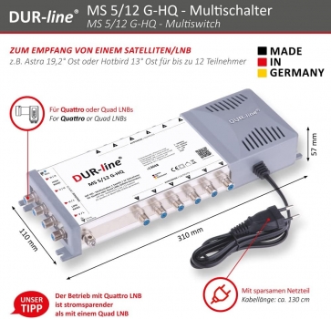 DUR-line MS 5/12 G-HQ - Multischalter - Made in Germany