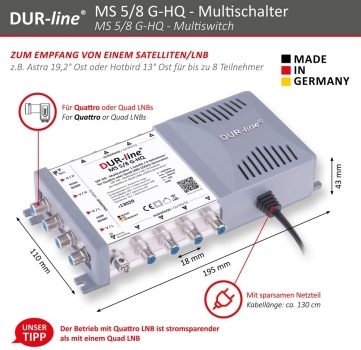 DUR-line MS 5/8 G-HQ - Multischalter -Made in Germany