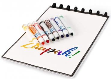 Zuupah Elfinbook Zeichenblock Malbuch Set DIN A4 für Kinder mit Speicherfunktion über App + Crayola aquarell Stifte zum Malen für Grosse & kleine Kinder abwaschbare Farbe, für Kinder ab 3 Jahren
