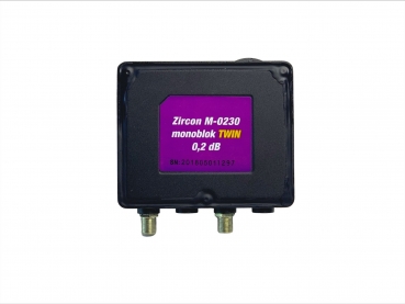 Zircon M-0230 Twin Monoblock LNB 3° Sat für 2 Teilnehmer DVB-S2 UHD 4K