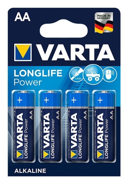 Varta Longlife Power Alkaline AA Mignon 1,5V / MN1500 - 4er Blister / V4906