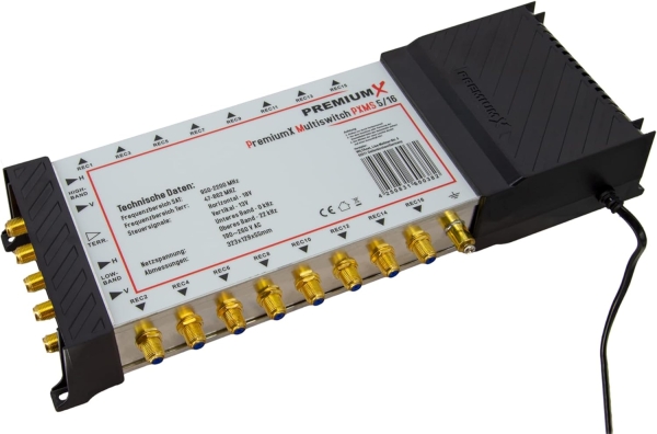 PremiumX PXMS 5/16 Multischalter mit Netzteil