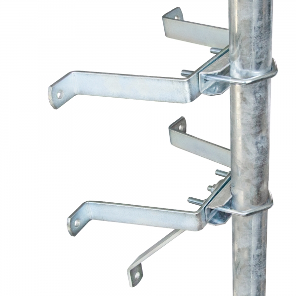 PremiumX Mauerhalter 20cm Stahl SAT Wandabstandshalter für Mast bis Ø 60mm