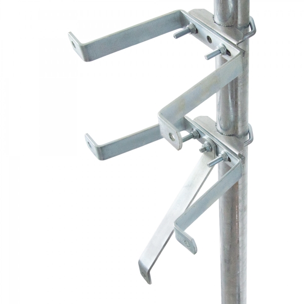 PremiumX Mauerhalter 20cm Stahl SAT Wandabstandshalter für Mast bis Ø 60mm