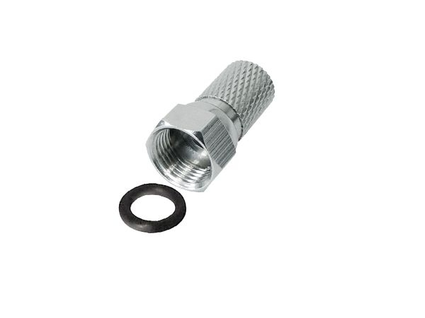 F-Stecker HQ 7mm mit Gummidichtring 100er Pack