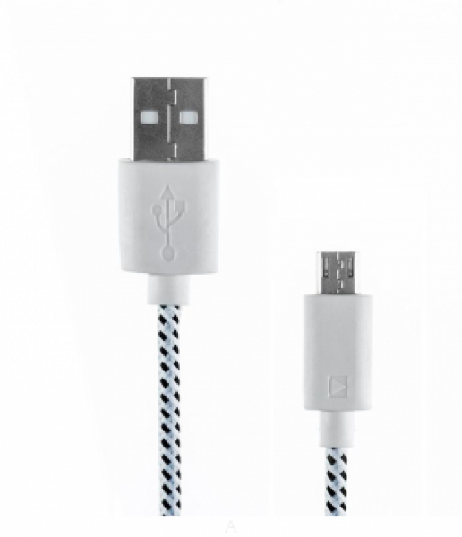 Cable USB - micro USB 2.0m HQ BOX ! White / Weiß