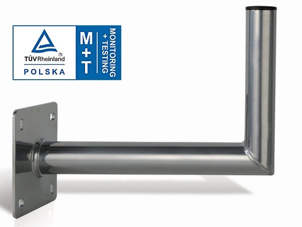 Premium Wandhalter Stahl Verzinkt 35cm Ø50mm TÜV Zertifiziert